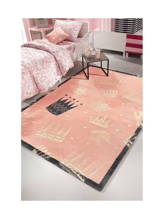 Saint Clair Crown Kinder Teppich Rosa 150x200cm