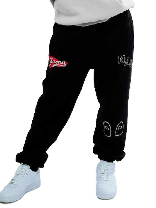 Grimey Men's Sweatpants with Rubber Black