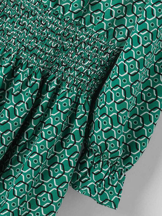 Girls Dress Long Sleeve Green