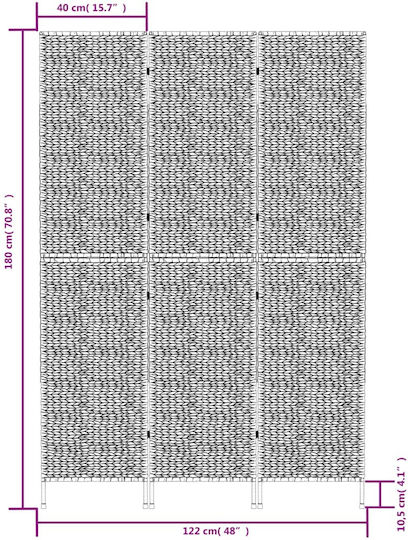 vidaXL Διακοσμητικό Παραβάν Μεταλλικό 122x180cm