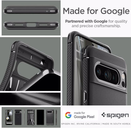 Spigen Back Cover Σιλικόνης 2mm Μαύρο (Google Pixel 8 Pro)