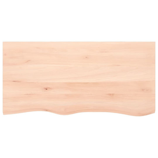 vidaXL Countertop without Sink L100xW50xH6cm Raw solid wood