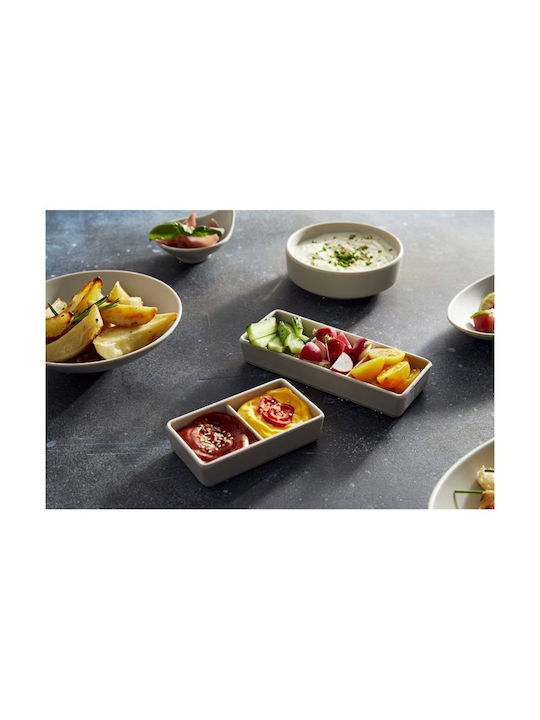 Leone Plastic Platou pentru aperitive 2 sloturi Gri 6buc