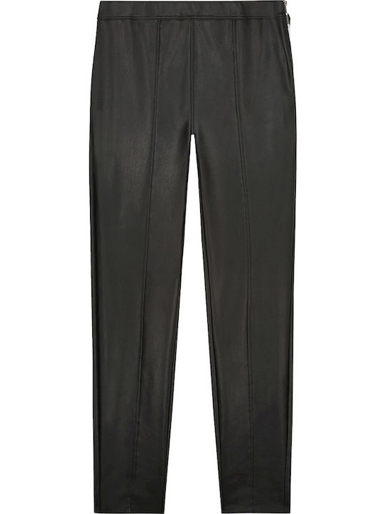 Damen Stoff Hose in Schlanker Passform Schwarz