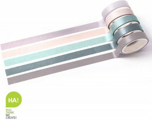 Houseart Decorative Adhesive Tape Washi 5 Pieces