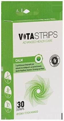 Vitastrips Calm Supplement for Anxiety 30 x { servings | divided_by:temaxia}} servings Mango