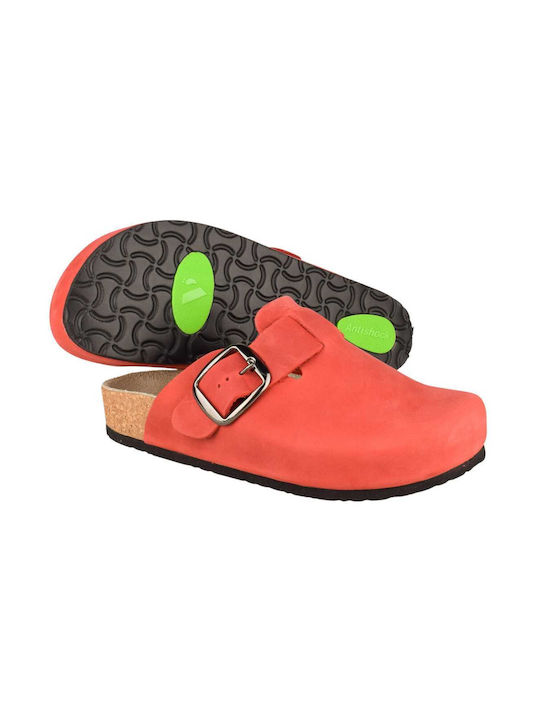 Vesna Leather Anatomic Clogs Red