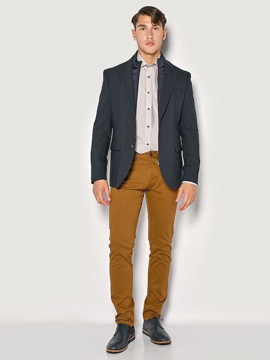 Men's Winter Suit Jacket Regular Fit Blue