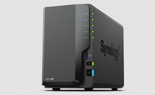 Synology DiskStation DS224+ NAS Tower με 2 θέσεις για HDD/SSD και 2 θύρες Ethernet
