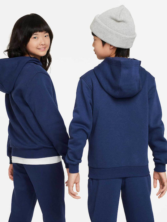 Fleece Παιδικό Φούτερ με Κουκούλα και Τσέπες Μπλε Nsw Club