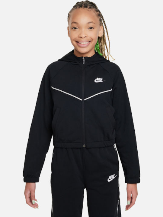 Set Trening Negru Pentru Copii 2 Bucăți Sportswear