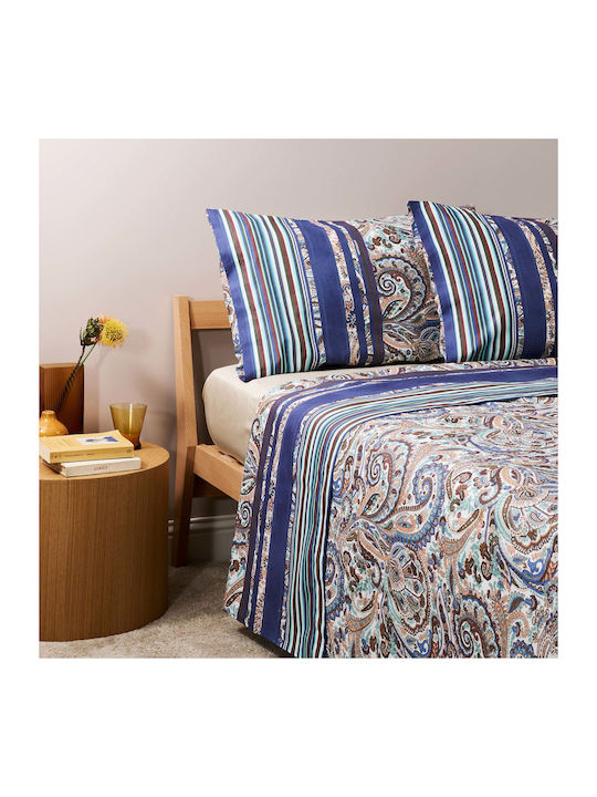 Bassetti Granfoulard Noto Σετ Σεντόνια Υπέρδιπλα 250x280εκ. Γκρι (4τμχ)
