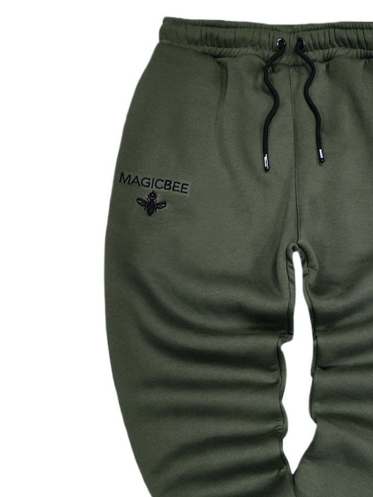 Magic Bee Men's Sweatpants with Rubber Khaki