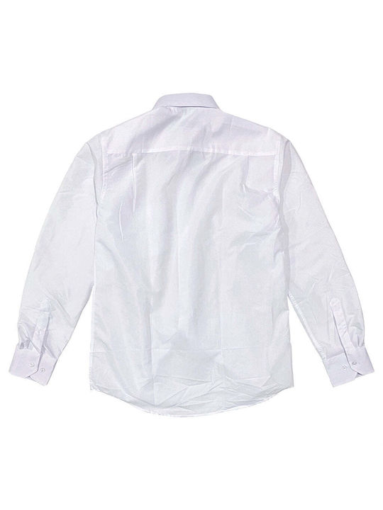 Ustyle Men's Shirt Long Sleeve Cotton White