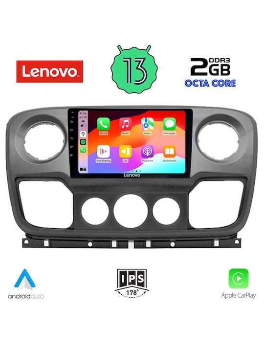 Lenovo Ηχοσύστημα Αυτοκινήτου για Opel Movano Renault Master Nissan NV400 2010-2020 (Bluetooth/USB/WiFi/GPS/Apple-Carplay/Android-Auto) με Οθόνη Αφής 10"