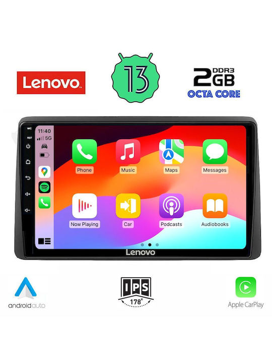 Lenovo Car-Audiosystem für Dacia Staubwedel 2019> (Bluetooth/USB/WiFi/GPS/Apple-Carplay/Android-Auto) mit Touchscreen 10"