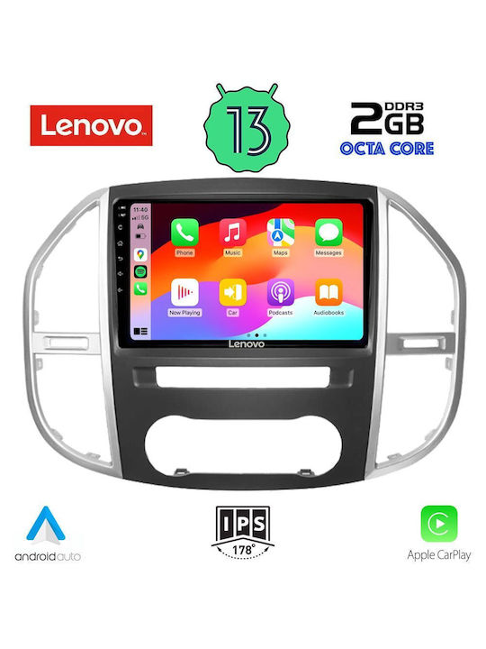 Lenovo Ηχοσύστημα Αυτοκινήτου για Mercedes-Benz Vito 2015> (Bluetooth/USB/WiFi/GPS/Apple-Carplay/Android-Auto) με Οθόνη Αφής 10"