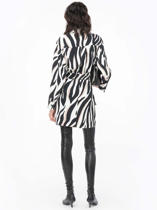 Mini Rochie-Cămașă Animal Print