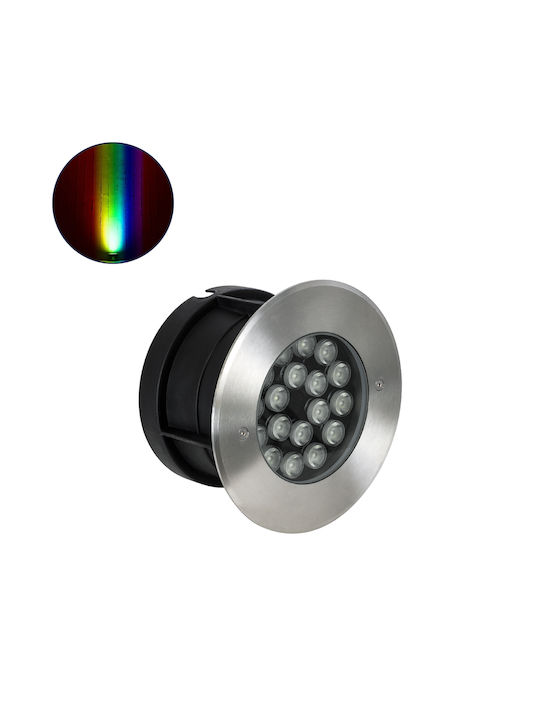 GloboStar Undergroundsina Спот Външна Стояща Лампа LED 18W RGBW IP68 Сива
