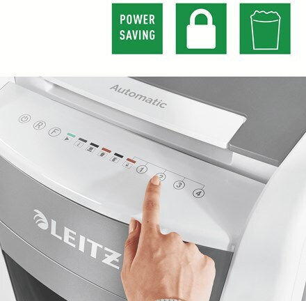 Leitz Aktevernichter Mikroschnitt 300 Blätter mit Behälter 60Es