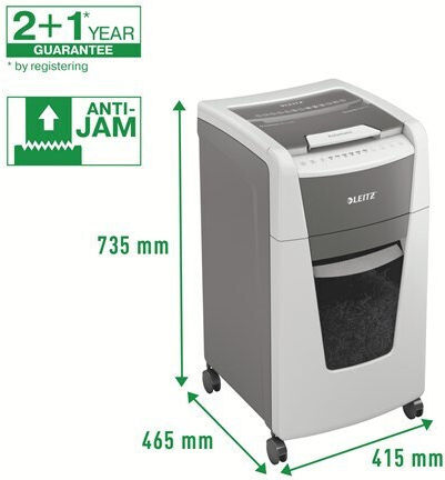 Leitz Aktevernichter Mikroschnitt 300 Blätter mit Behälter 60Es