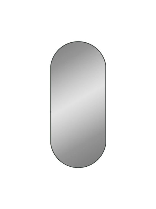 vidaXL Wall Mirror Oval with Black Frame 100x45cm 1pcs