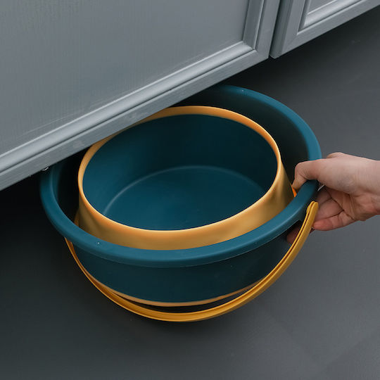 eBest Foldable Mop Bucket Silicone Capacity 17lt Blue
