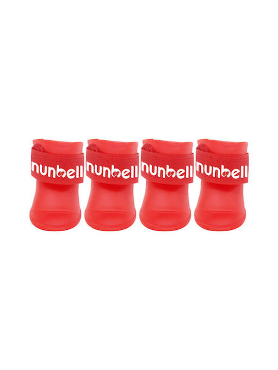 Nunbell Pet Shoes Dog in Red Color