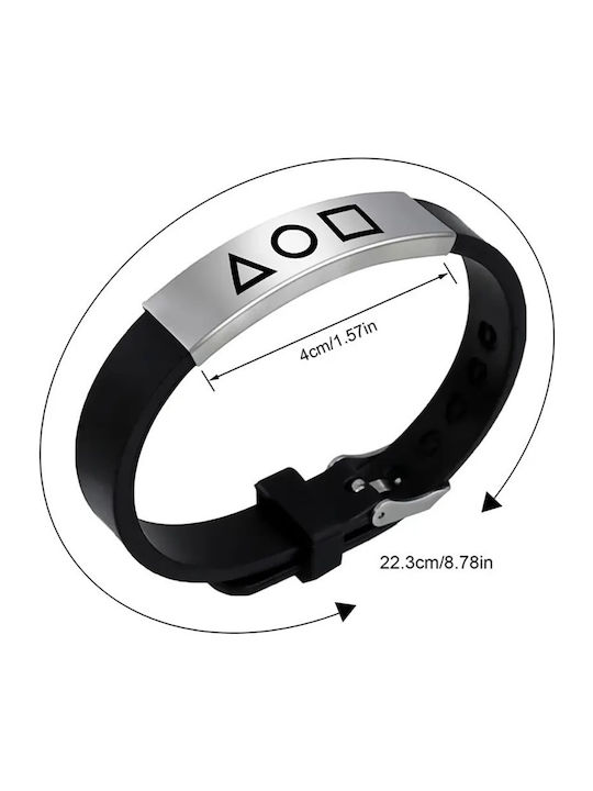 Βραχιόλι Squid Game Logo Ασημένιο Bracelet Squid Game Logo Silver Shade Molfs