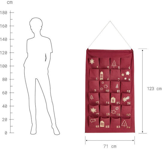 Butlers Hölzernes Weihnachtlich Geschenkverpackung Rot