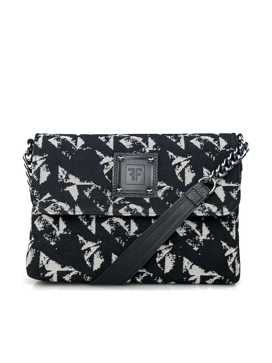 Leder Damentasche Schultertasche Black Bird