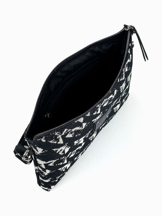Leather Women's Clutch Black Birds