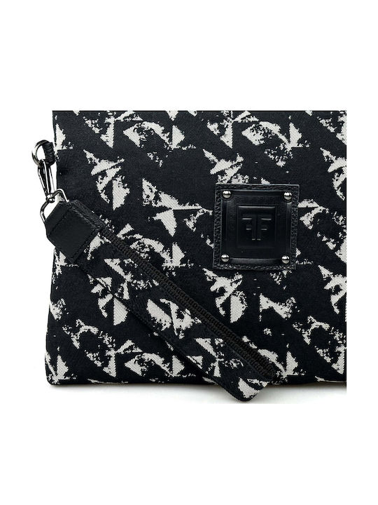 Leather Women's Clutch Black Birds