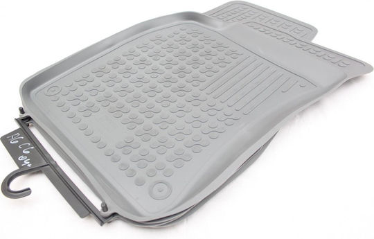 Sahler Set of Front and Rear Mats 4pcs Tray Type for Citroen C6 Audi A6 2004+ Gray