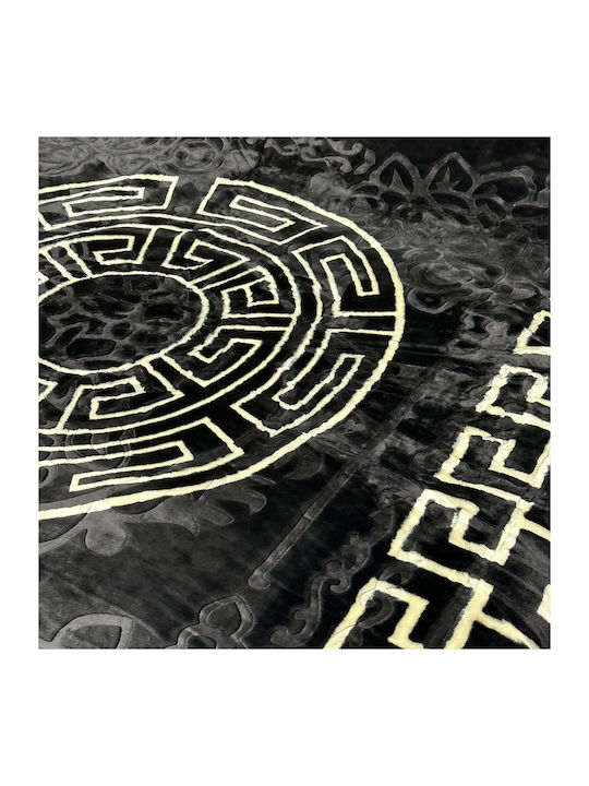 Olia Home Blanket Velvet Queen 220x240cm Black