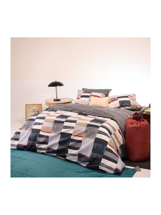 Melinen Duvet Cover Cotton Single 160x245 Tommy Grey