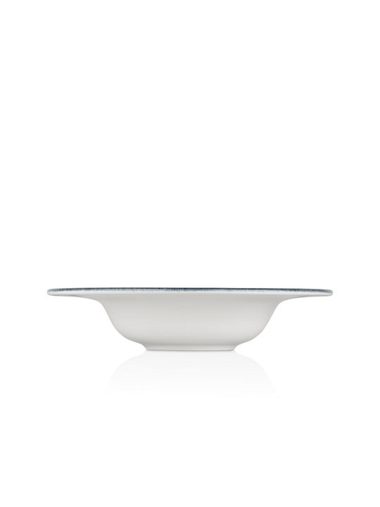 By Bone Occhio Plate Soup made of Porcelain Blue with Diameter 27cm 6pcs
