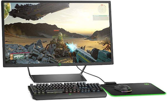 HP Pavilion 400 Gaming Mauspad Mittel (350mm) mit RGB-Beleuchtung über USB Schwarz 5JH72AA