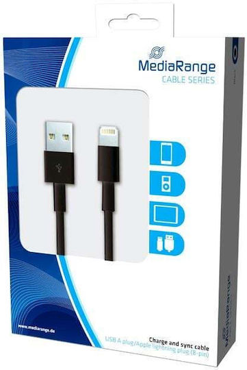 MediaRange Редовна USB-A към Lightning кабел Бял 1м (MRCS137)
