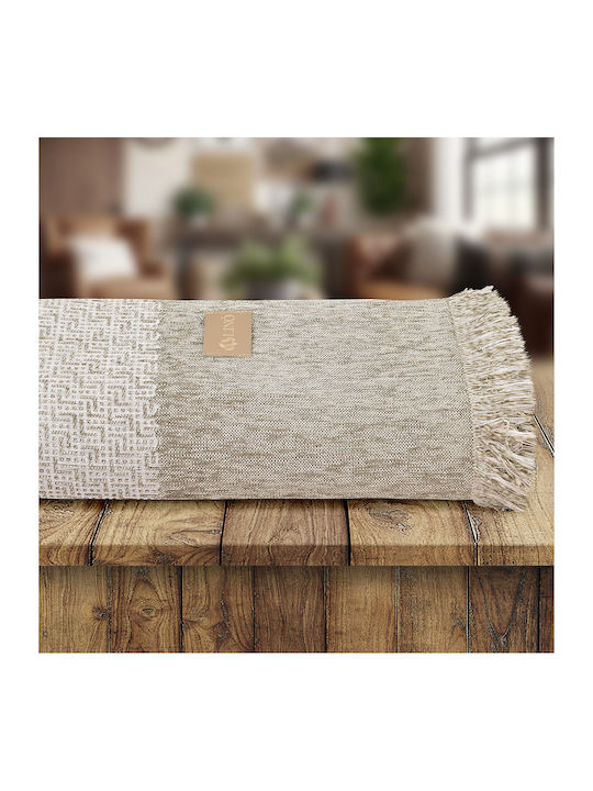Lino Home Angollo Ριχτάρι Τριθέσιου Καναπέ Chenille 180x300εκ. Winter Taupe