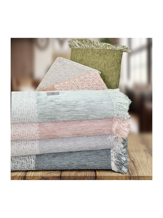 Lino Home Angollo Ριχτάρι Τριθέσιου Καναπέ Chenille 180x300εκ. Winter Taupe