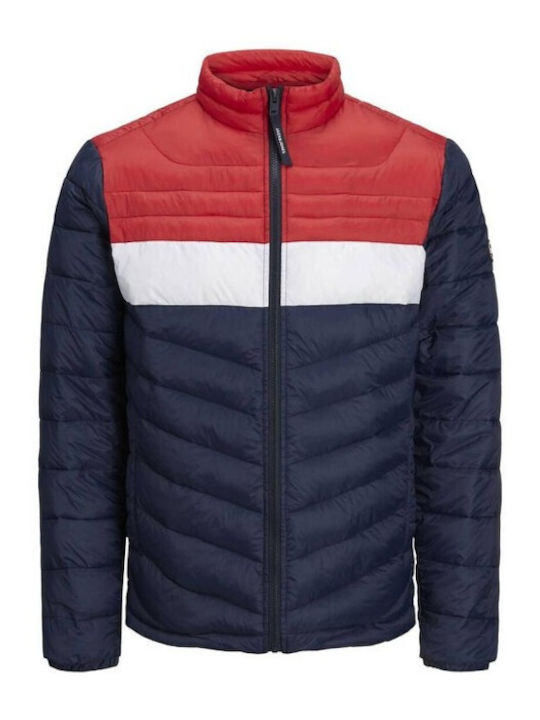 Jack & Jones Geacă pentru bărbați de iarnă Puffer sacou bleumarin