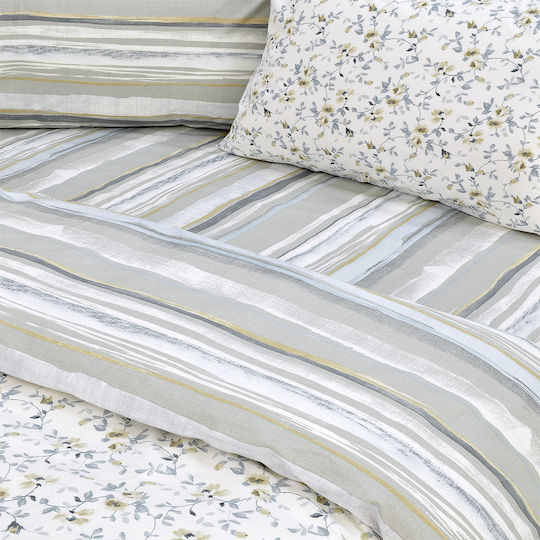 Lino Home Set Queen 220x240cm Agne Grey 3pcs