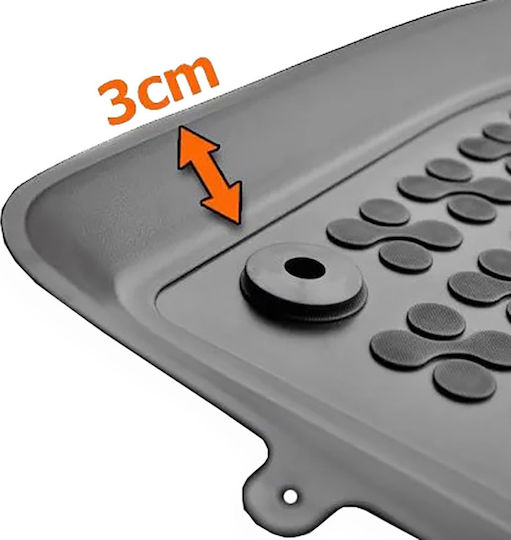 Rezaw Plast Set of Front and Rear Mats 4pcs Tray Type for Skoda Octavia 2013- Black