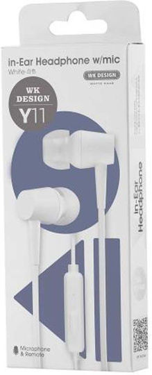 WK Y11 În ureche Handsfree cu Mufă 3.5mm Alb