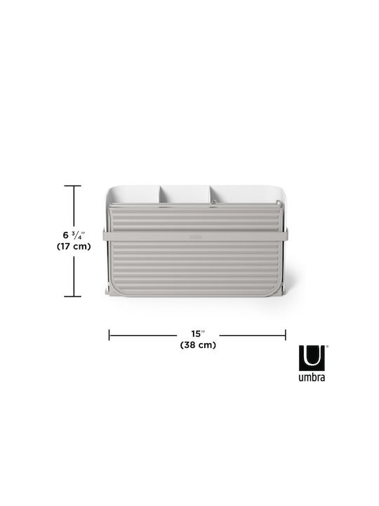 Umbra Στραγγιστήρι Νεροχύτη Πλαστικό Λευκό 33x38x17cm