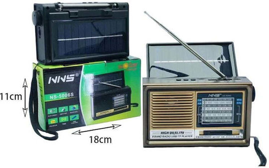 NS-5006S Tabletop Radio Solar with Bluetooth and USB Black
