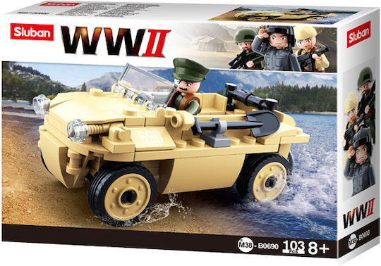 Sluban Building Blocks Wwii Amphibious for 8+ Years 103 Pieces
