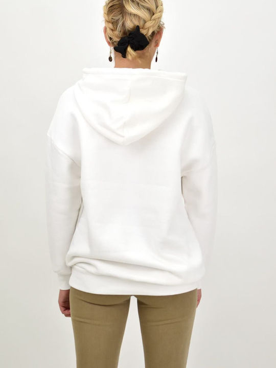 Damen Sweatshirt Kapuzen Beige