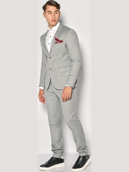 Men's Summer Suit Slim Fit Gray